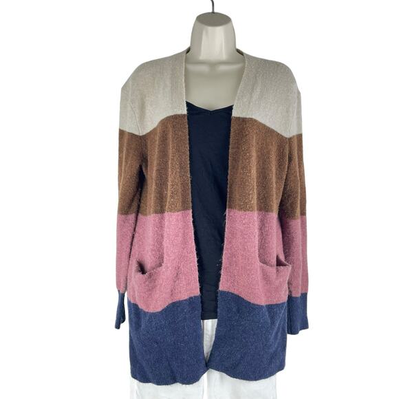 Madewell Kent Striped Colorblock Cardigan in Coziest Yarn Size XS - Picture 1 of 9